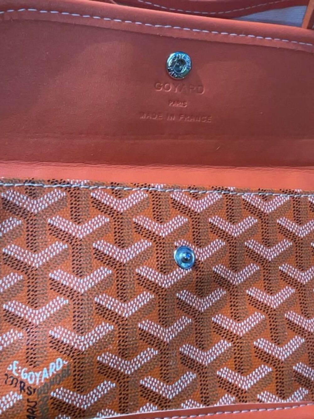 Goyard Goyardine Saint Louis Orange Tote Like New - Picture 3 of 6